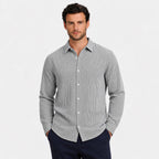 Men's Long-Sleeve Shirt Striped Regular Fit
