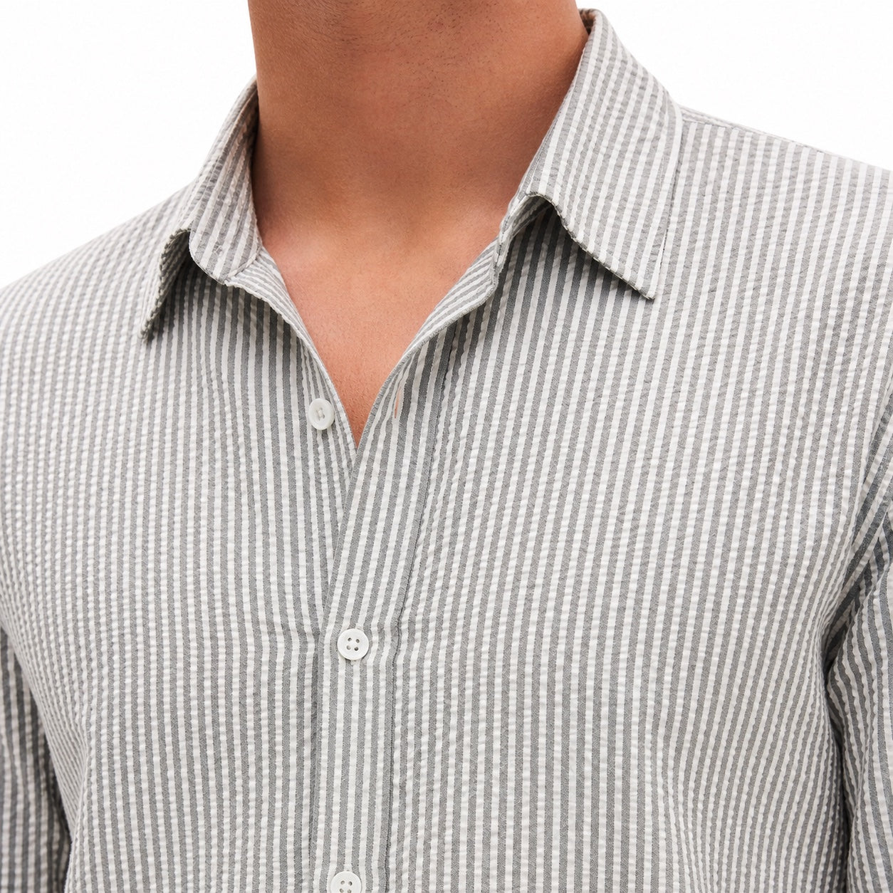 Men's Long-Sleeve Shirt Striped Regular Fit