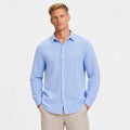 Men's Long-Sleeve Shirt Striped Regular Fit