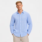 Men's Long-Sleeve Shirt Striped Regular Fit
