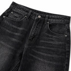 Men's Washed Denim Jeans Straight Fit