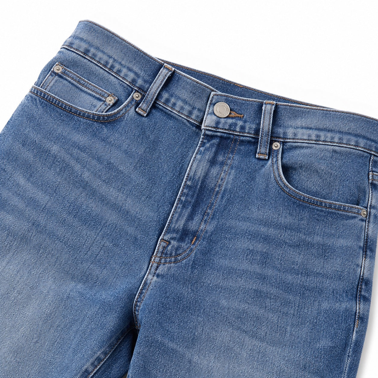 Men's Washed Denim Jeans Straight Fit