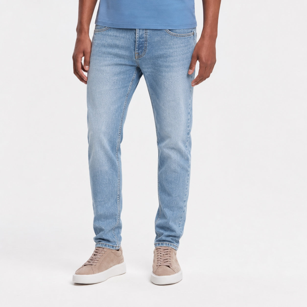 Men's Washed Denim Jeans Straight Fit