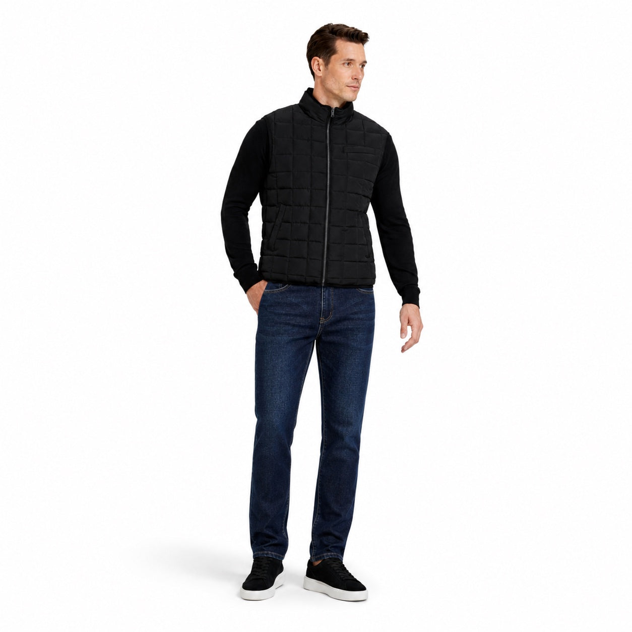 Men's Classic Washed Denim Jeans Regular Fit