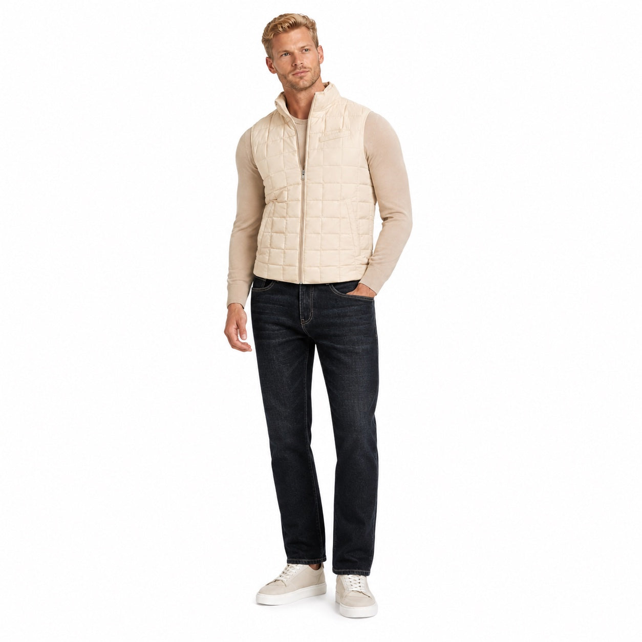 Men's Classic Washed Denim Jeans Regular Fit