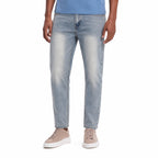 Men's Faded Denim Jeans Tapered Relaxed Fit