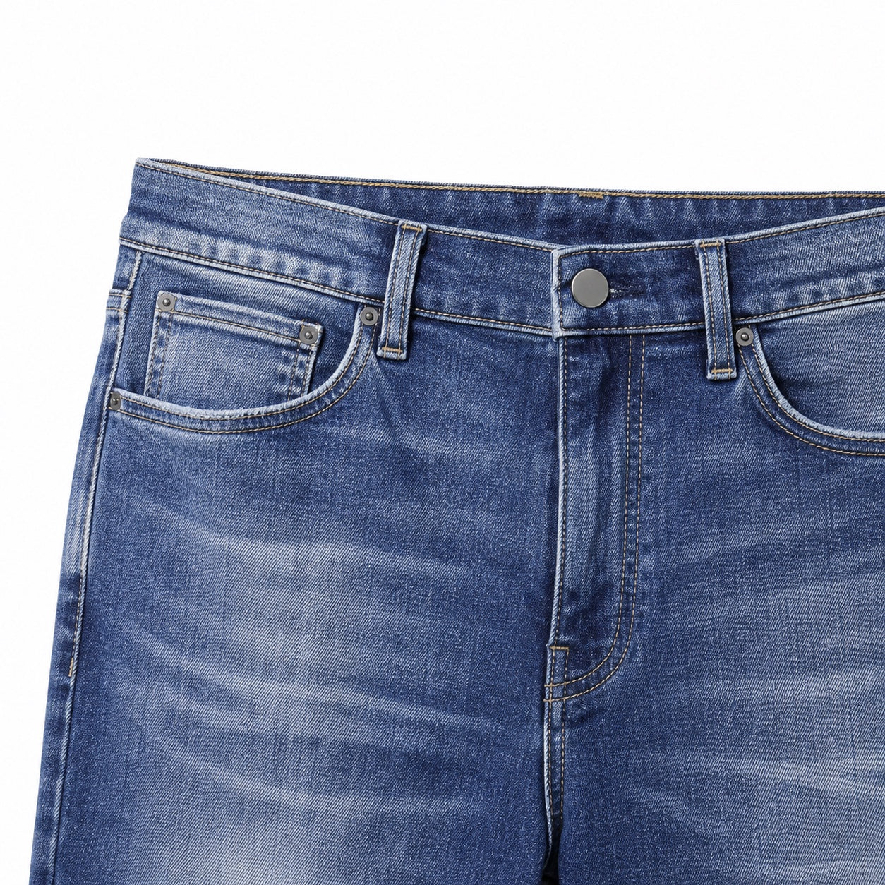 Men's Faded Denim Jeans Slim Fit