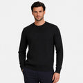 Men's Textured Crew-Neck Sweater Long-Sleeve Regular Fit
