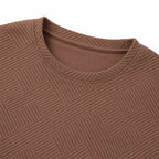 Men's Textured Crew-Neck Sweater Long-Sleeve Regular Fit