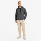 Men's Pullover Hoodie Contrast-Zip Pockets Relaxed Fit