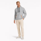 Men's Pullover Hoodie Contrast-Zip Pockets Relaxed Fit