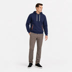 Men's Pullover Hoodie Contrast-Zip Pockets Relaxed Fit
