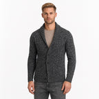 Men's Marled Cardigan Shawl-Collar Buttoned Regular Fit