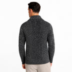 Men's Marled Cardigan Shawl-Collar Buttoned Regular Fit