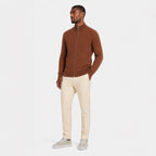 Men's Wool Cable-Knit Cardigan Full-Zip Regular Fit