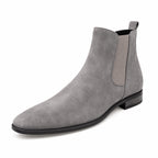 Men's Suede-Look Chelsea Boots Almond Toe Regular Fit
