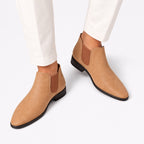 Men's Suede-Look Chelsea Boots Almond Toe Regular Fit