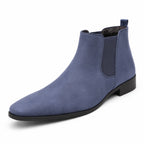 Men's Suede-Look Chelsea Boots Almond Toe Regular Fit