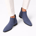 Men's Suede-Look Chelsea Boots Almond Toe Regular Fit
