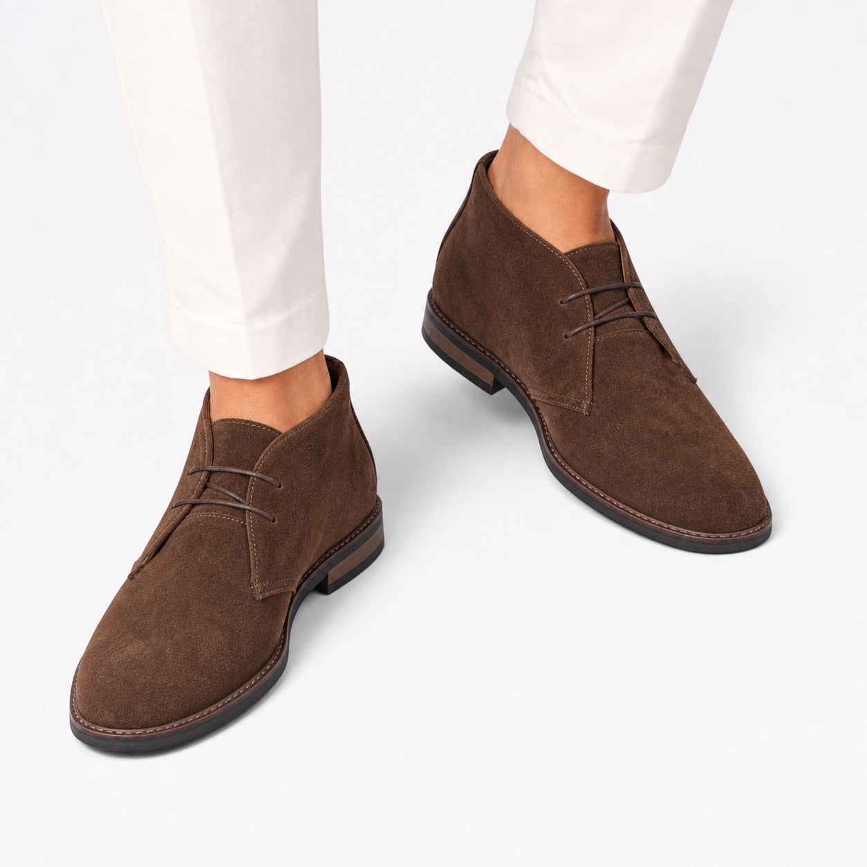 Men's Suede-Look Chukka Boots Lace Regular Fit