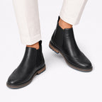 Men's Leather-Look Chelsea Boots Brogue Regular Fit