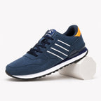 Blue men's suede trainers product view