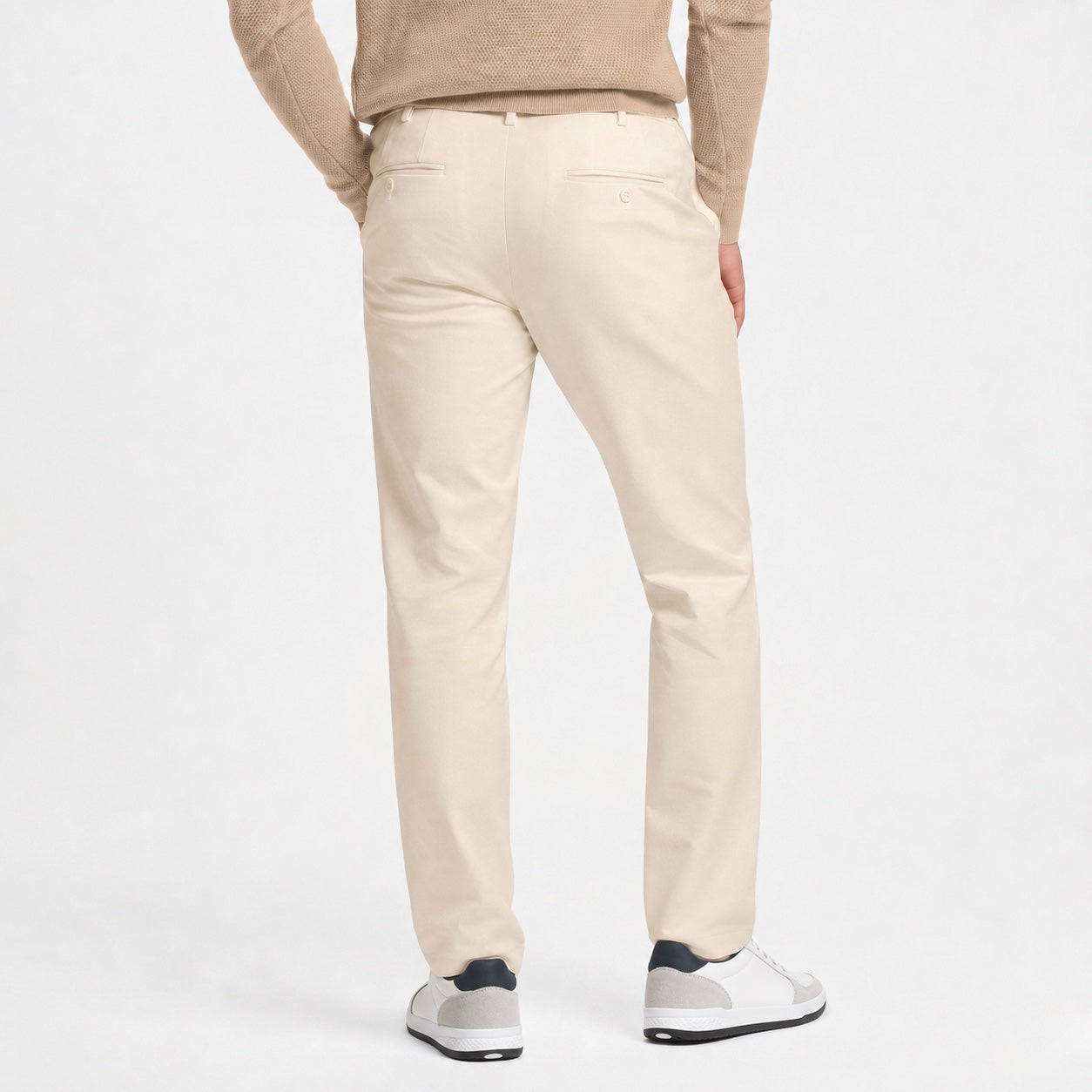 White men's contrast trainers rear view