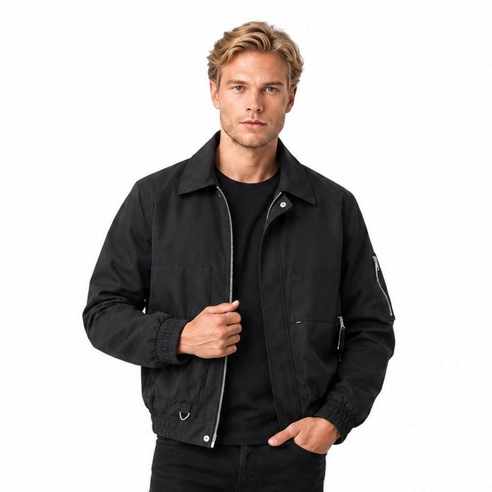 Men's utility bomber jacket in Amber Black - front view