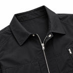 Men's utility bomber jacket in Amber Black - detail view