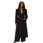 Women’s Longline Coat Notch Lapel Single Button