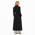 Women’s Longline Coat Notch Lapel Single Button