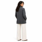 Women's Pea Coat  Double-Breasted Matching Scarf Relaxed Fit