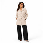 Women's Tailored Coat Button-Front Fitted Shape