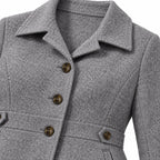 Women's Tailored Coat Button-Front Fitted Shape