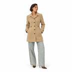 Women's Tailored Coat Button-Front Fitted Shape