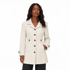 Women's Tailored Coat Button-Front Fitted Shape