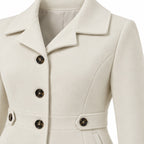 Women's Tailored Coat Button-Front Fitted Shape