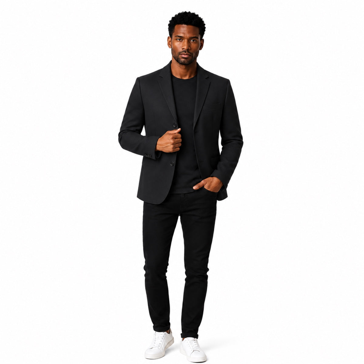 Men's Two-Button Blazer Notch Lapel Tailoreded Fit