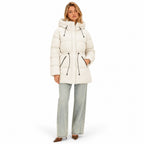 Women’s Hooded Padded Coat Mid Length Warm Winter Jacket