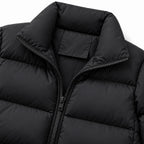 Women's Cropped Puffer Jacket High Stand Collar Relaxed Fit