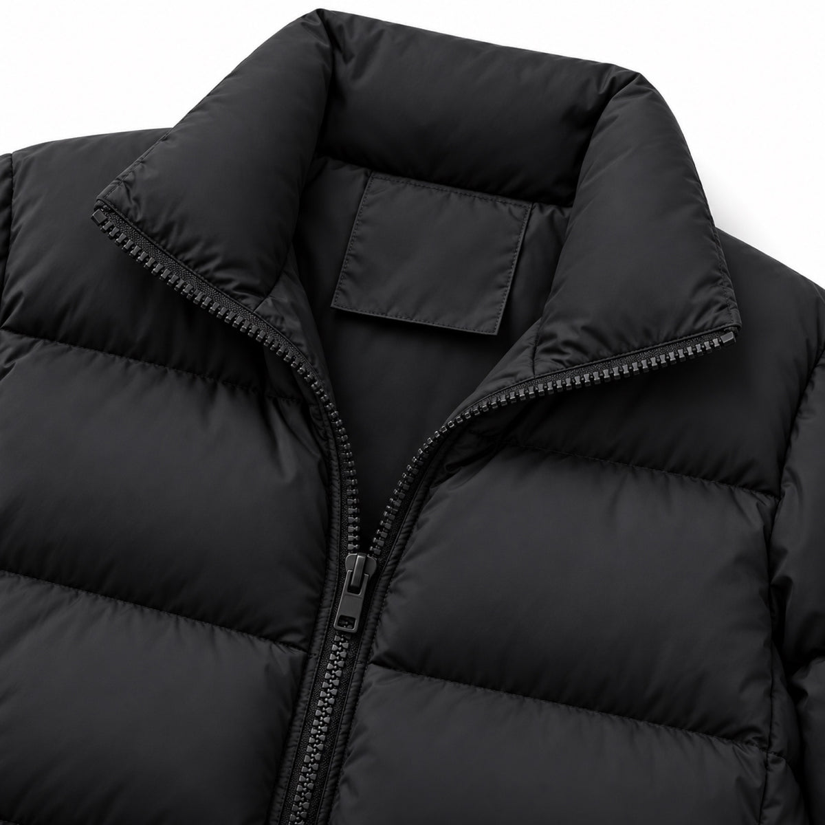Women's Cropped Puffer Jacket High Stand Collar Relaxed Fit