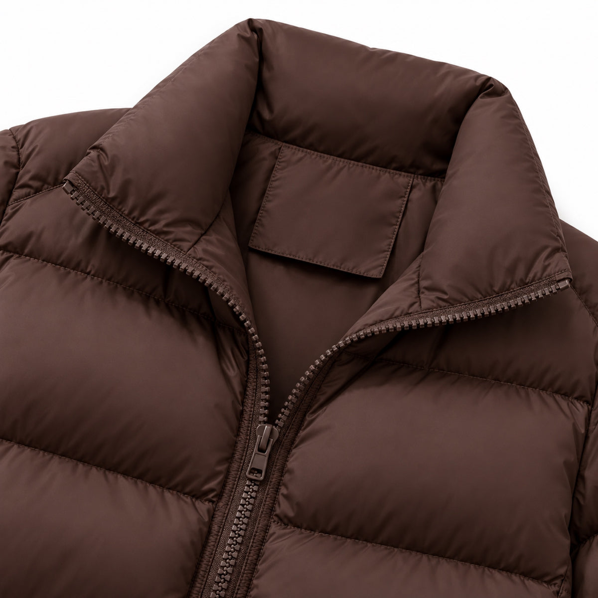 Women's Cropped Puffer Jacket High Stand Collar Relaxed Fit
