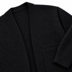 Men’s Textured Open-Front Cardigan Patch Pockets Relaxed Fit