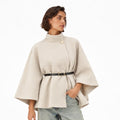 Women's cape coat - Apricot front view