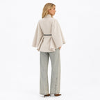 Women's cape coat - Apricot back view