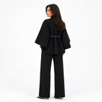 Women's cape coat - Black back view