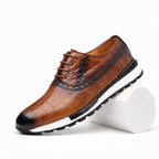 Men's brogue trainers - Brown product view