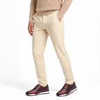 Men's brogue trainers - Burgundy model view