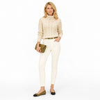 Women's cable-knit jumper - Apricot full view