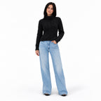 Women's cable-knit jumper - Black full view
